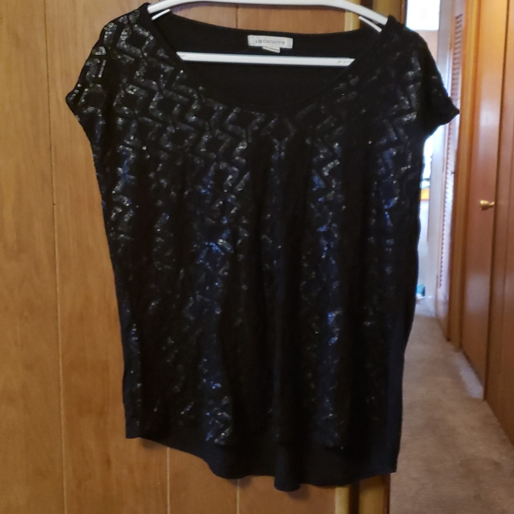 Black sequin blouse